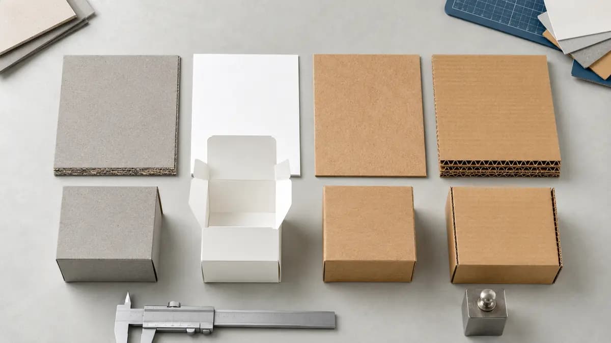 Comparison of greyboard, SBS paperboard, kraft paper and corrugated board packaging materials